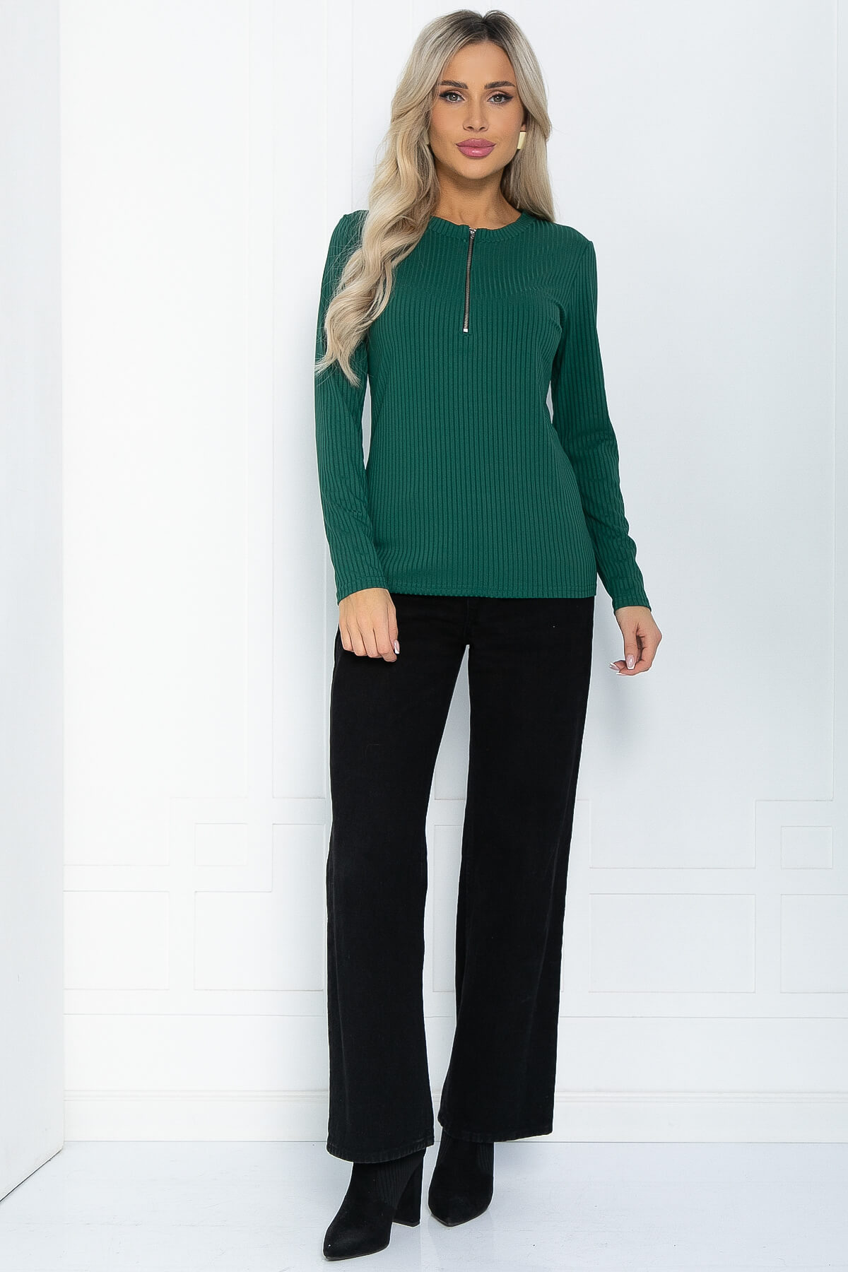 Блуза Линда (зеленая) Б11898