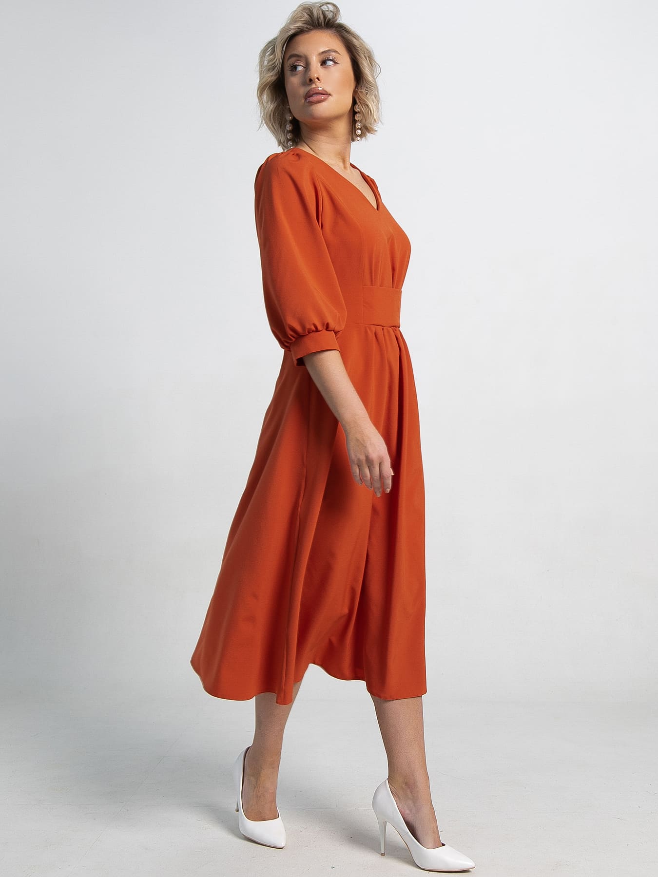 Платье Мадлен (оранжевое) П15624-18М