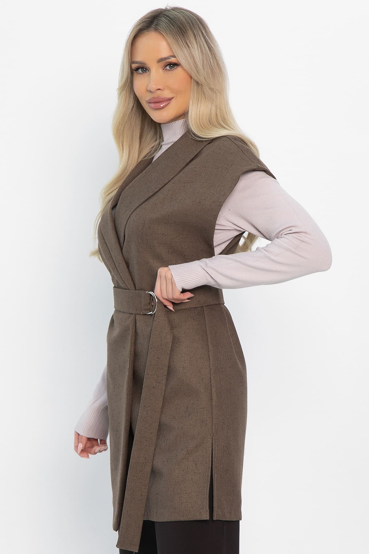 Жилет костюмный Жюлли (шоколад) Б14488-4М