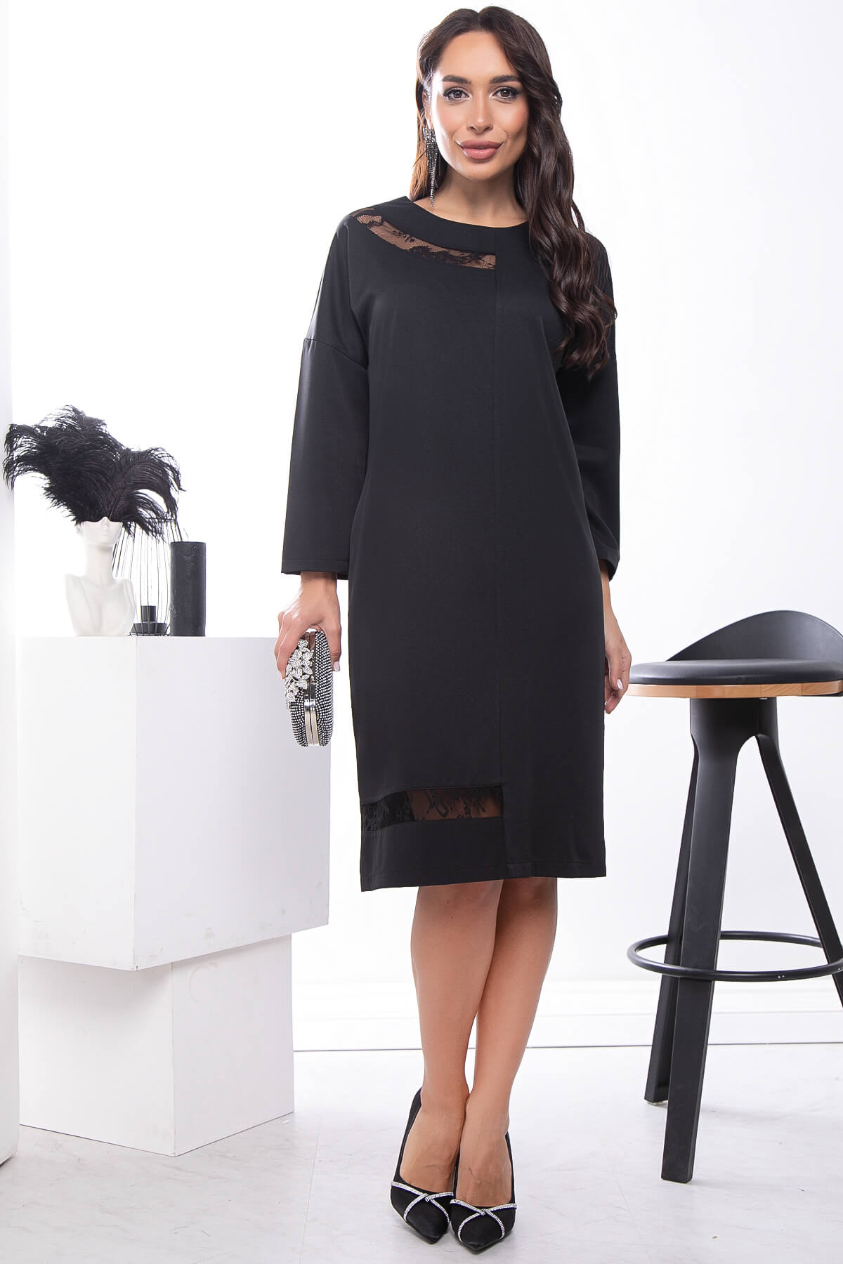 Платье "Сенсация" (блэк) П7618