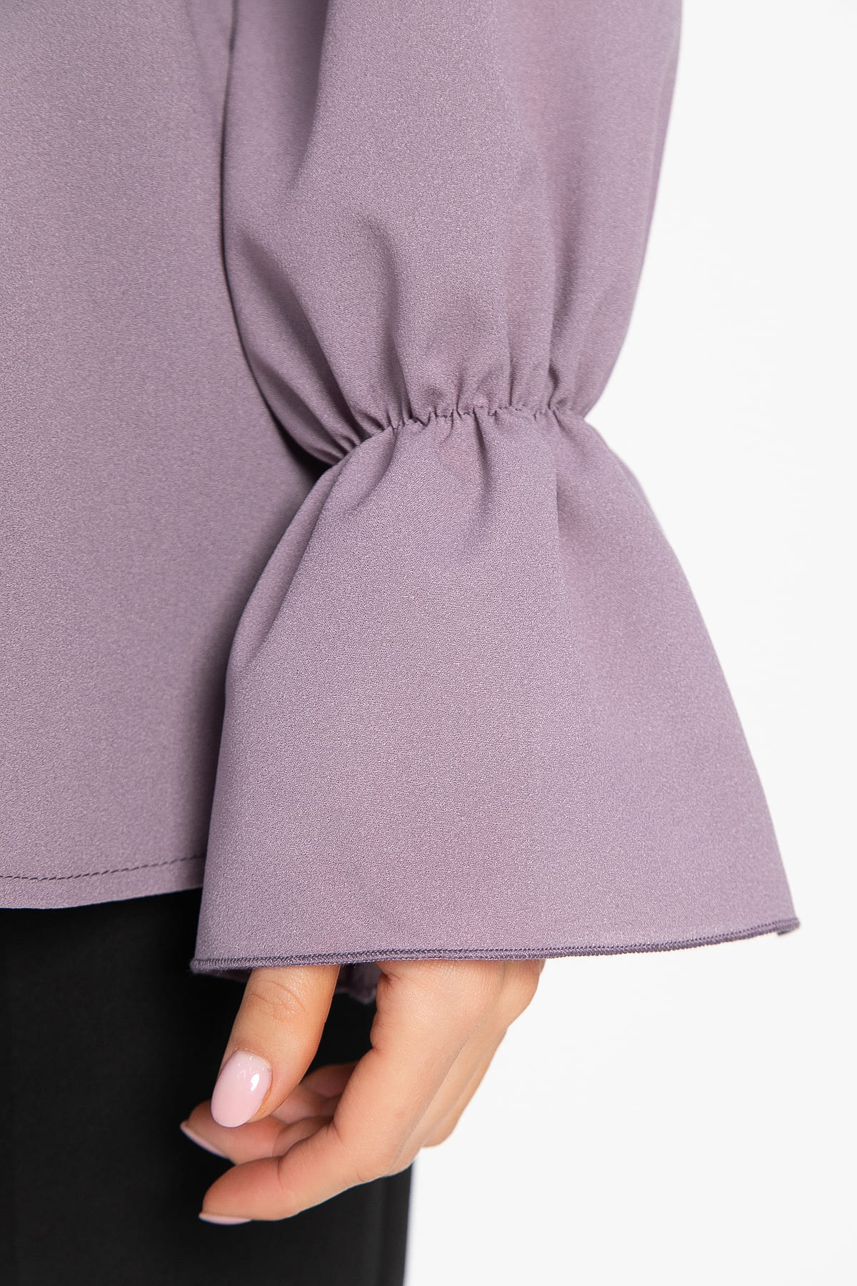 Блуза шифоновая Вэнси (пудра) Б15025-8М