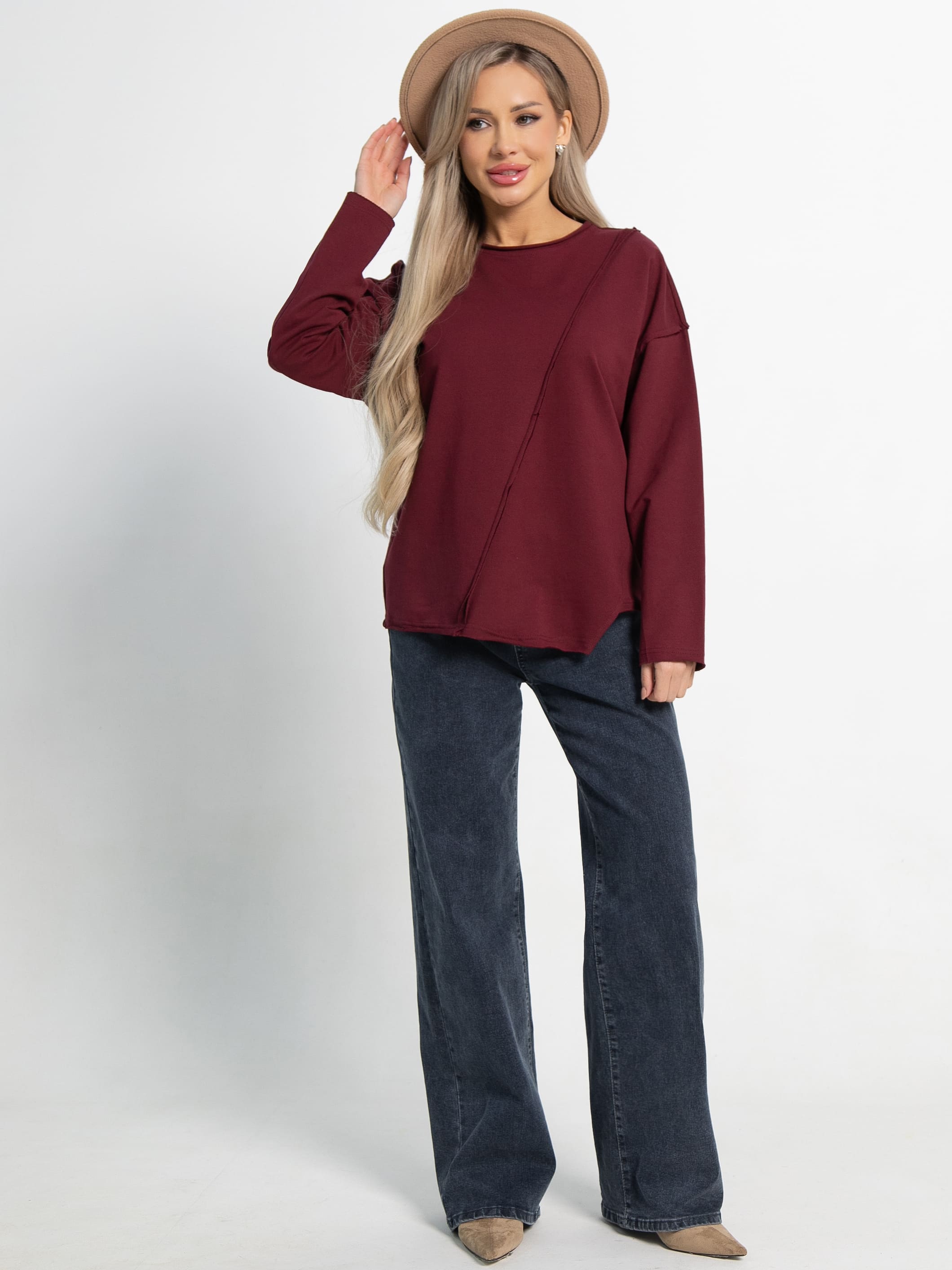 Блуза Эйрин (бордовая) Б15103-35М