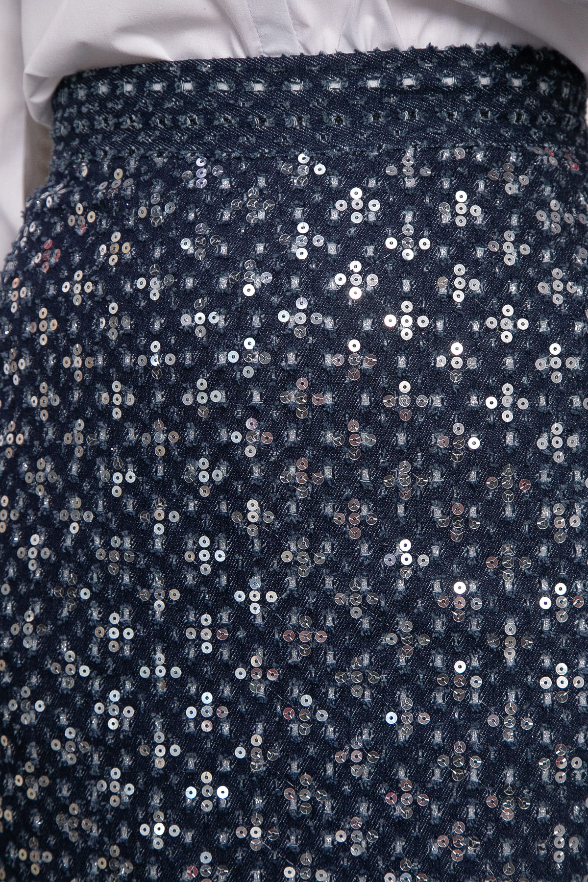 Юбка с пайетками Кетти (синяя) Ю14770-10М