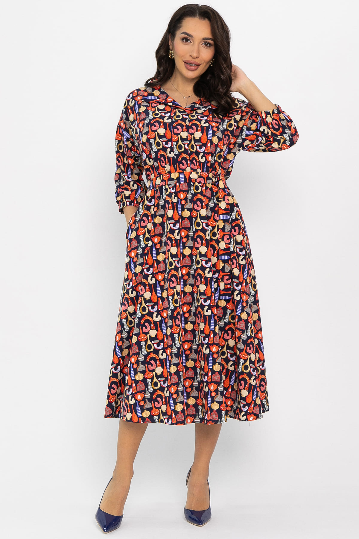 Платье Дамира (разноцветное) П14611-16М