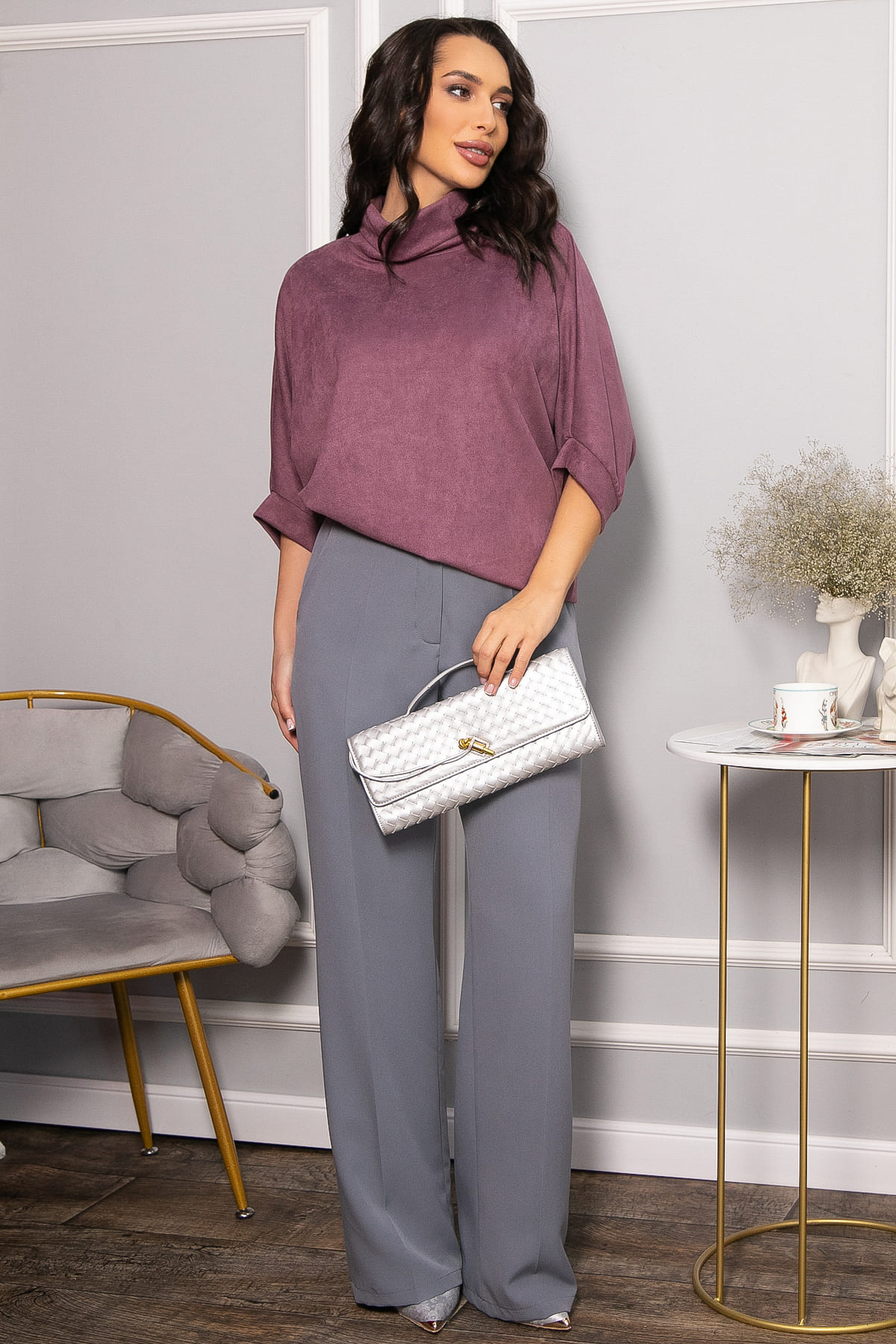 Блуза Барбара (лиловая) Б14573-12М