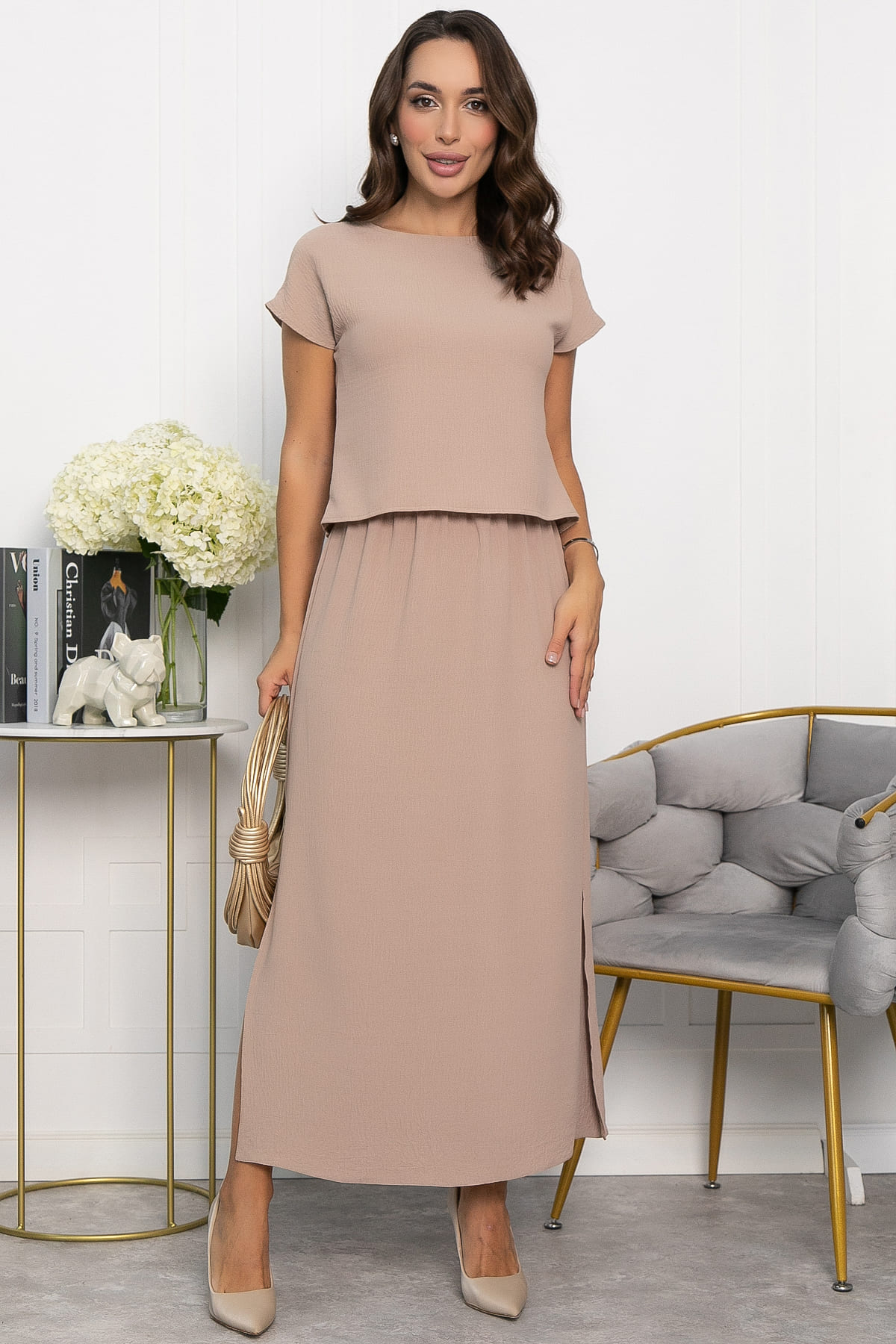 Костюм Легкость ветра (бежевый) К14055-12М