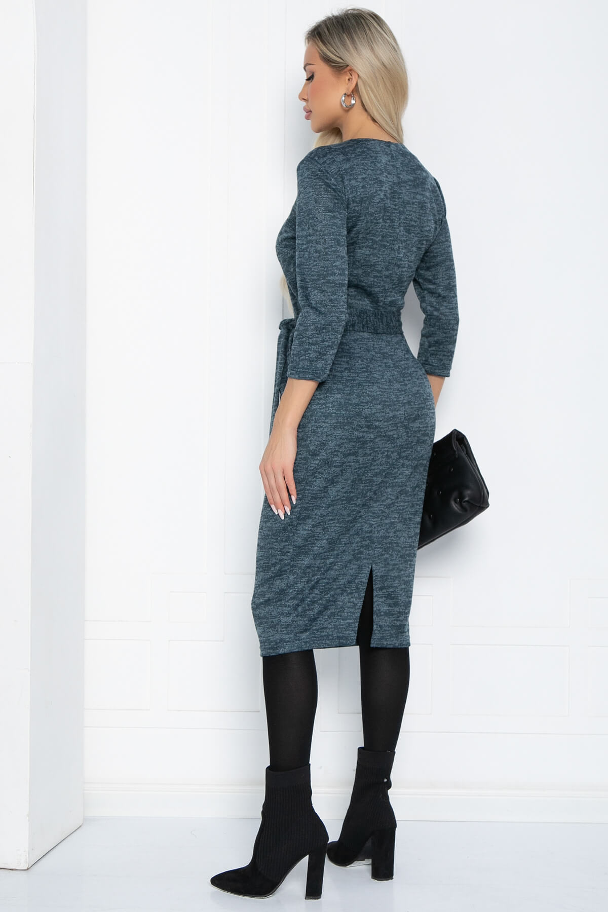 Платье Безупречный силуэт (синее) П12508-10