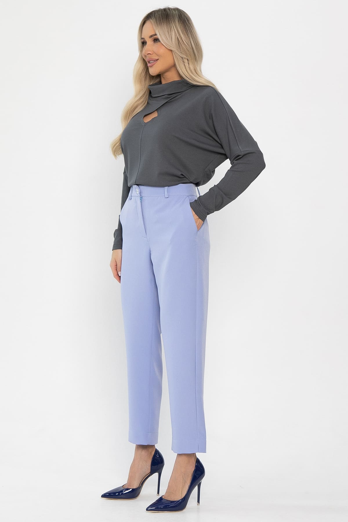 Брюки укороченные Энни (голубые) Б14286-10М