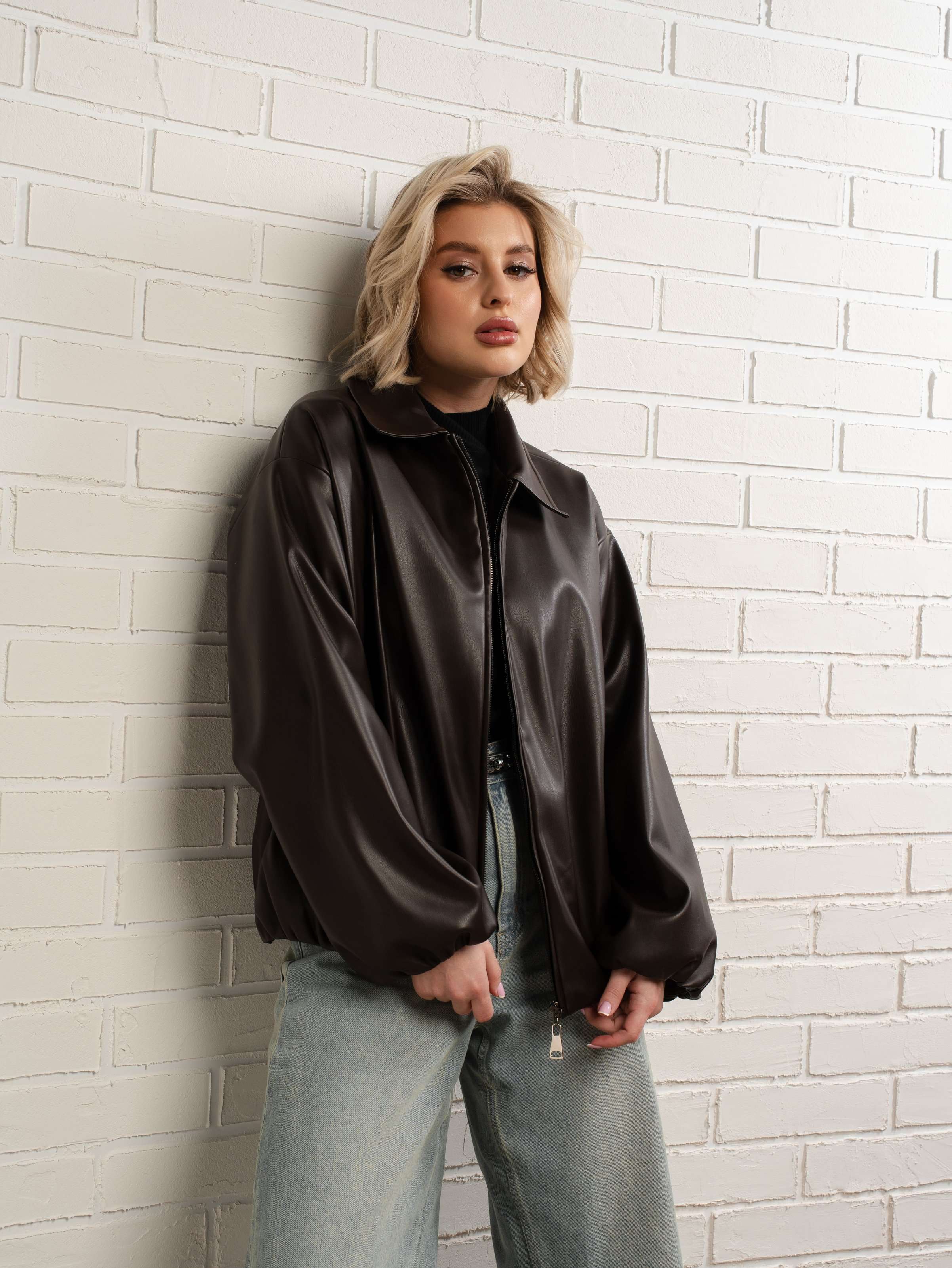 Куртка Поверь в мечту (коричневая) Б15155-7М