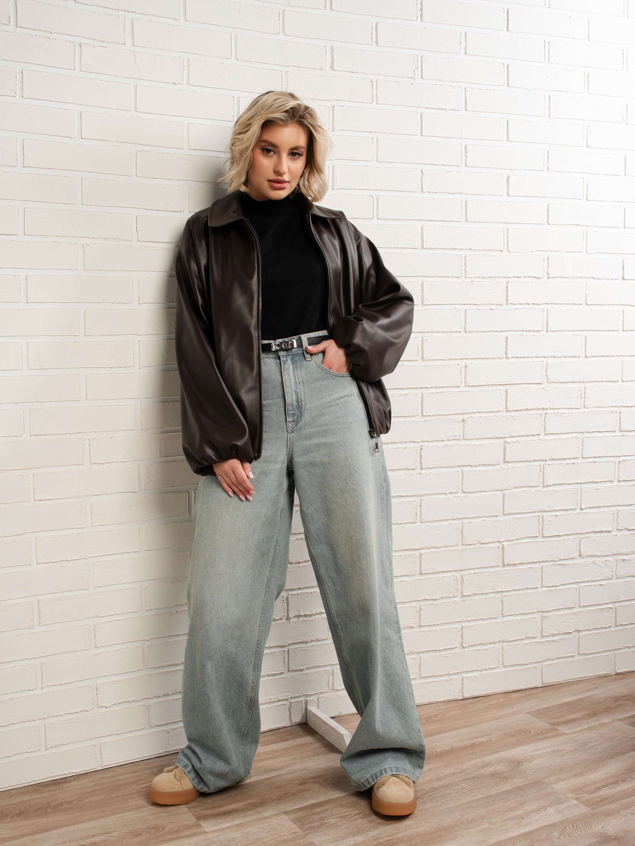 Куртка Поверь в мечту (коричневая) Б15155-7М