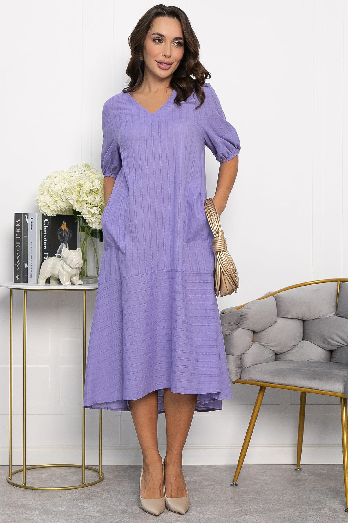 Платье Калифорния (сиреневое) П14069-30М