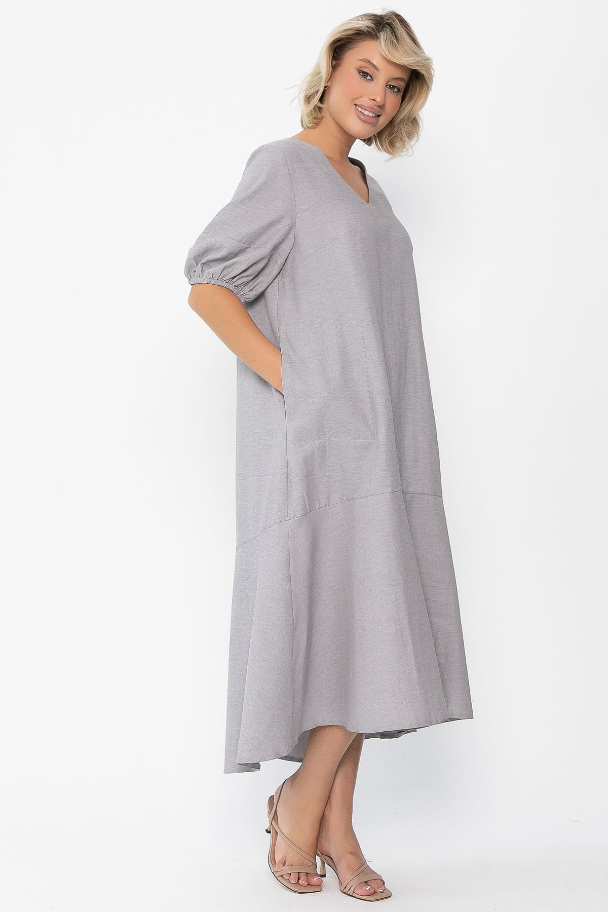 Платье Калифорния (серое) П14044-30М