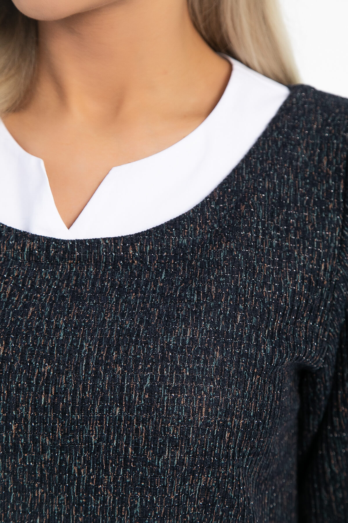 Платье Нежный акцент (черно-белое) П12829-18М