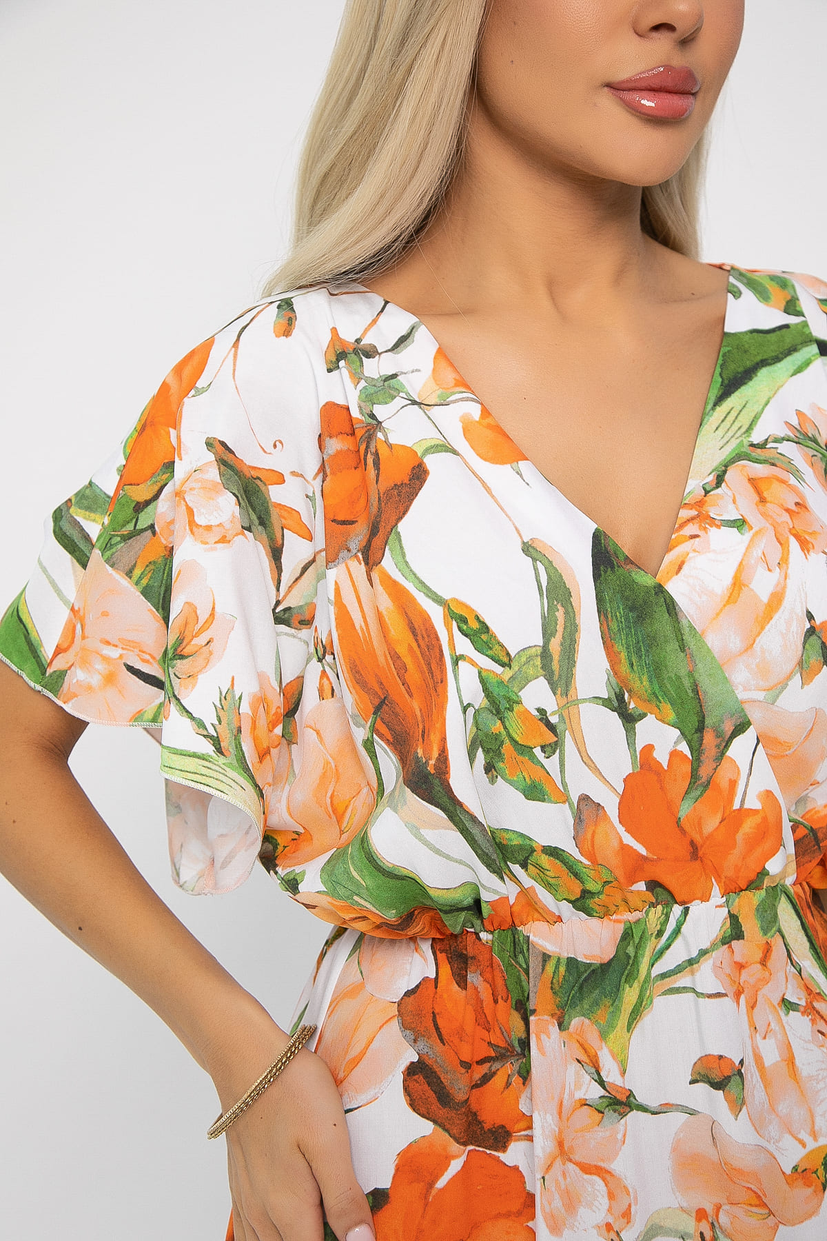 Платье Летнее настроение (оранжевое) П13726-7М