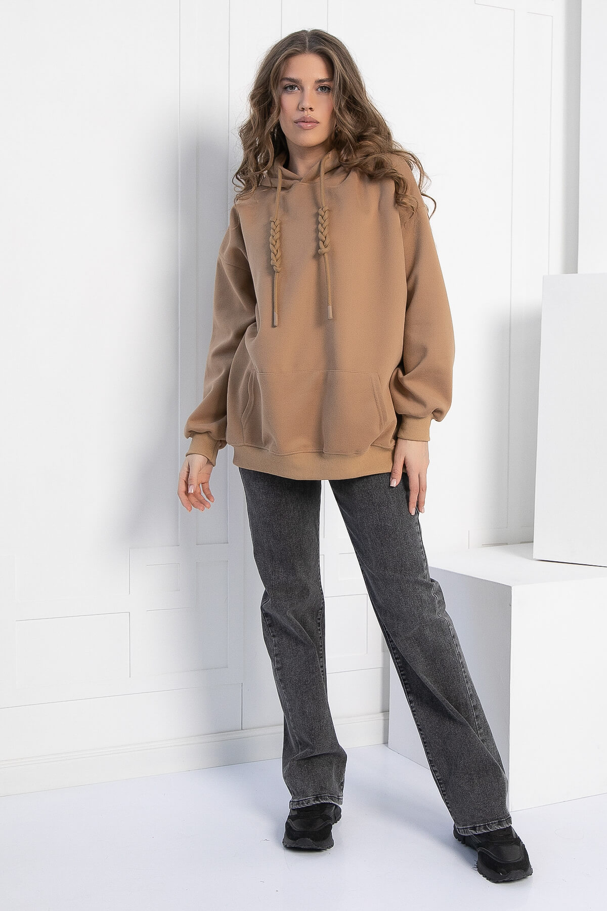 Худи Выше неба (коричневое) Б12919-4М