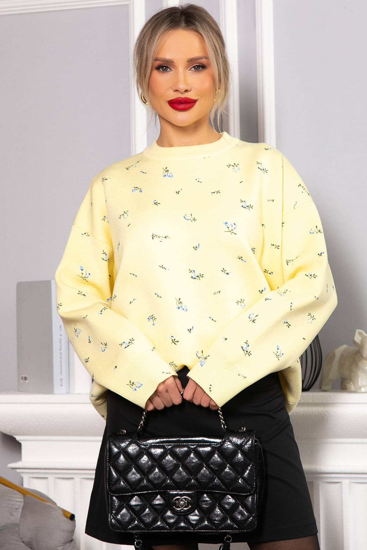 Свитер оверсайз Анита (лимонный) Б14758-1М