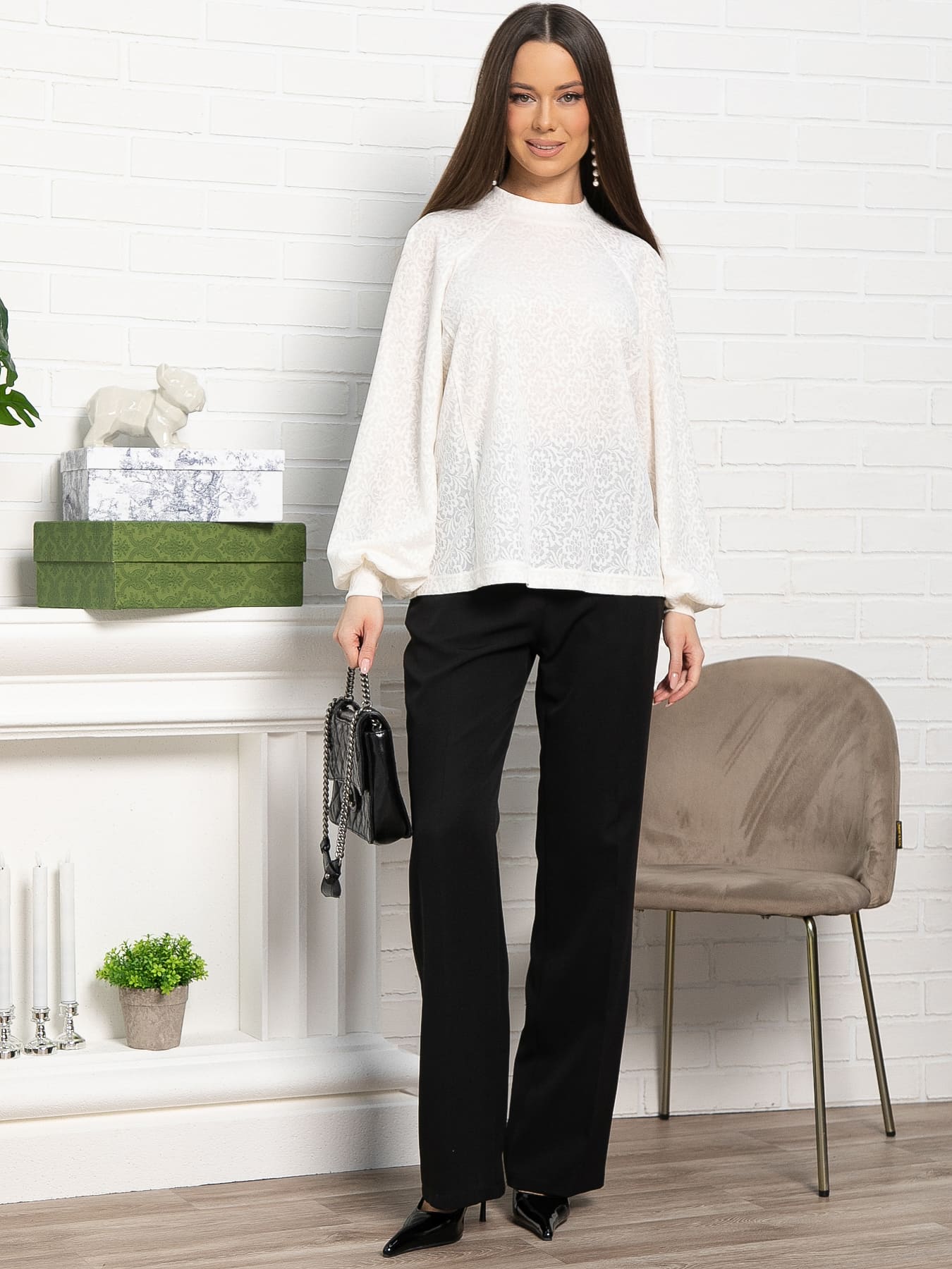 Блуза Нативия (молочная) Б15234-18М