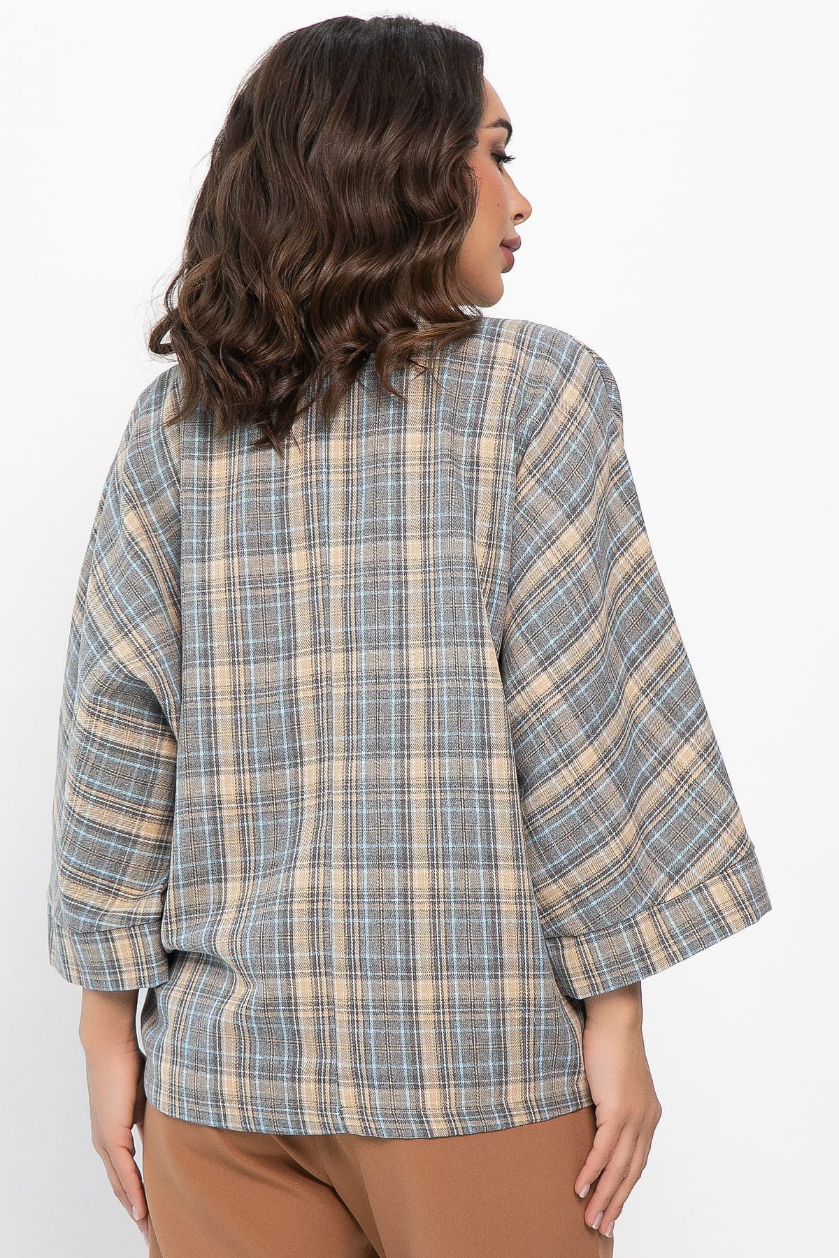 Блуза Ватсон (серо-бежевая) Б14150-12М