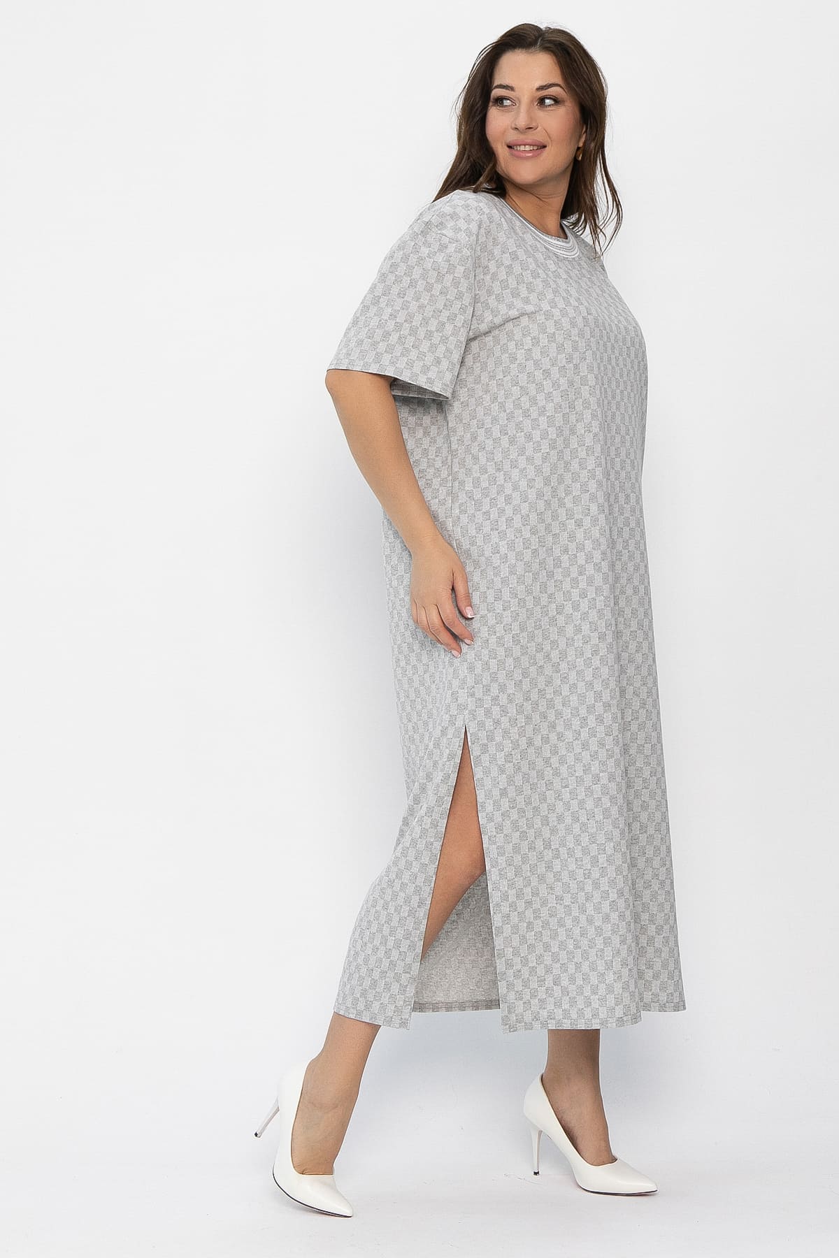 Платье Ривьера (серое) П13866-1М