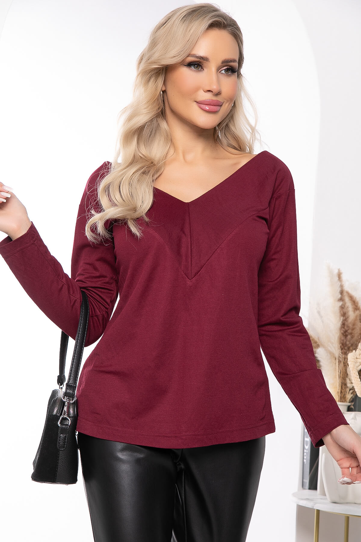 Джемпер "Адель" (винный) Б7812