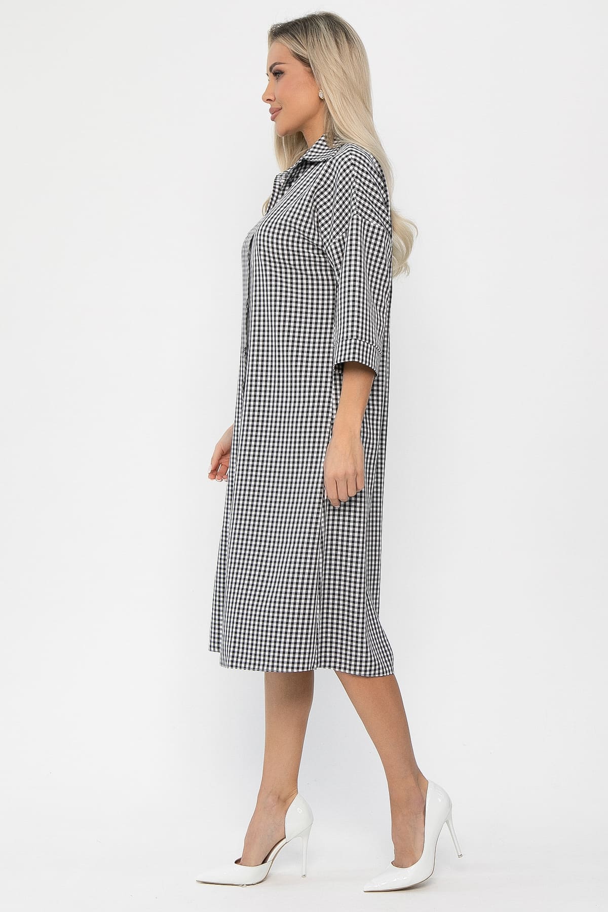 Платье Кэсси (черно-белое) П11218