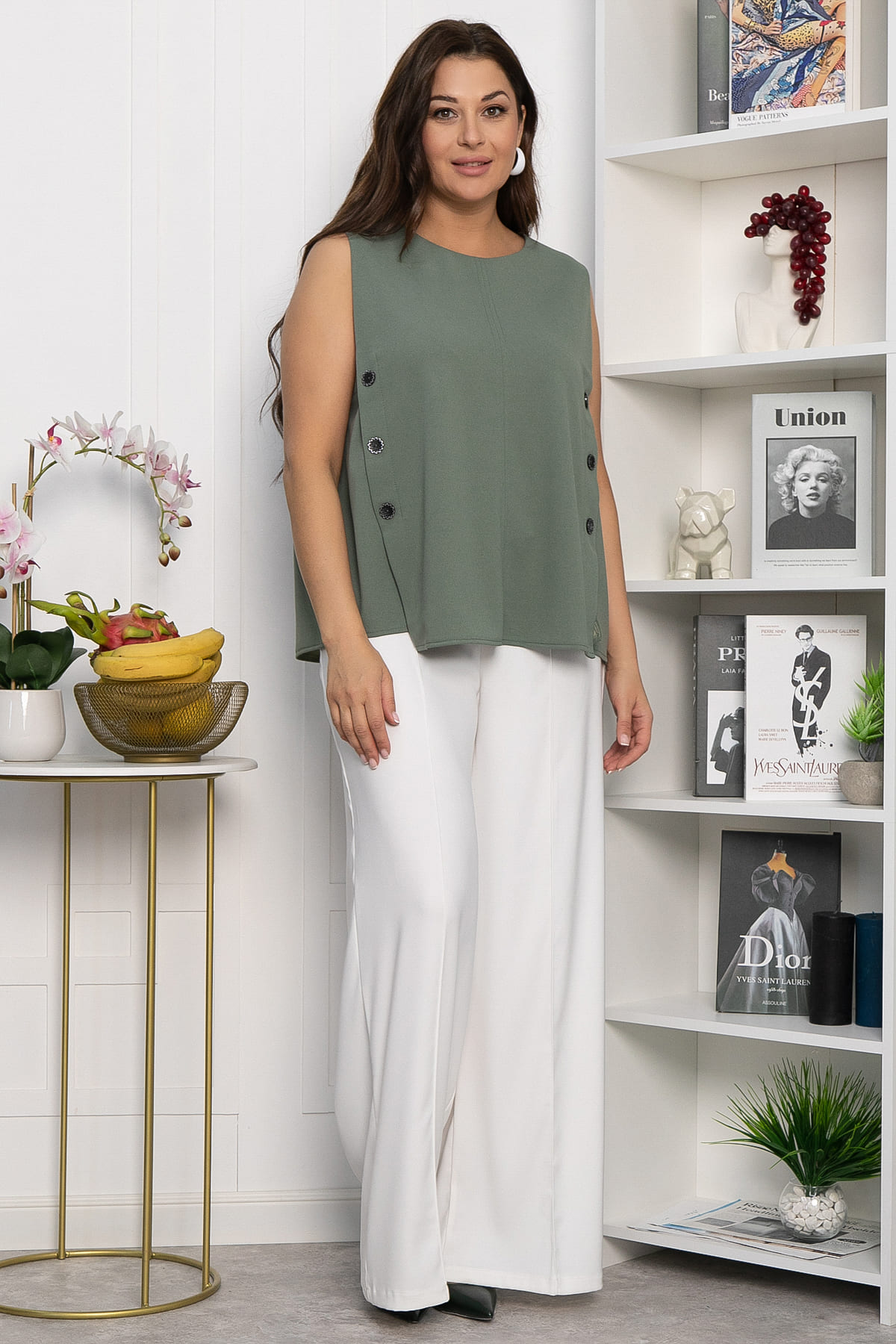 Жилет Современный стиль (оливковый) Б11970