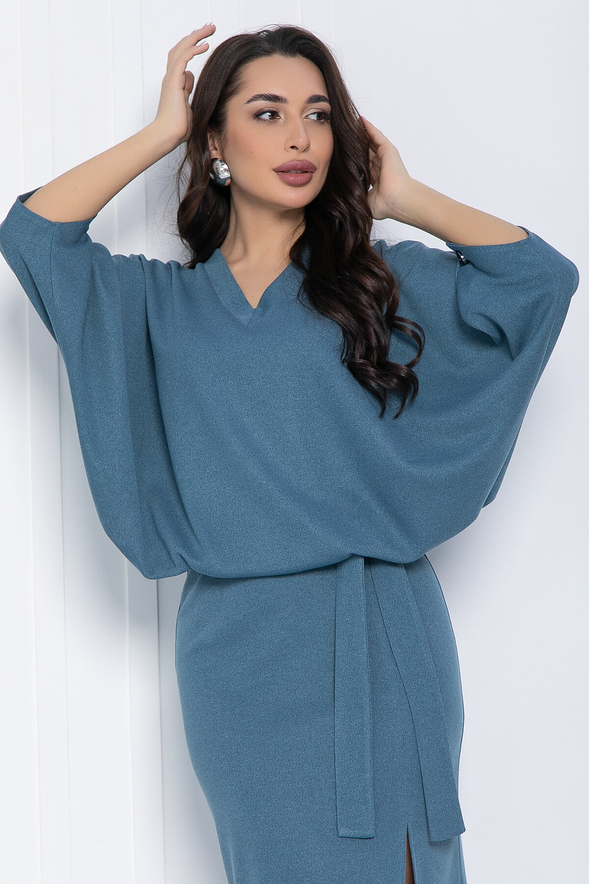 Платье Вэнсдей (джинс) П12576-4