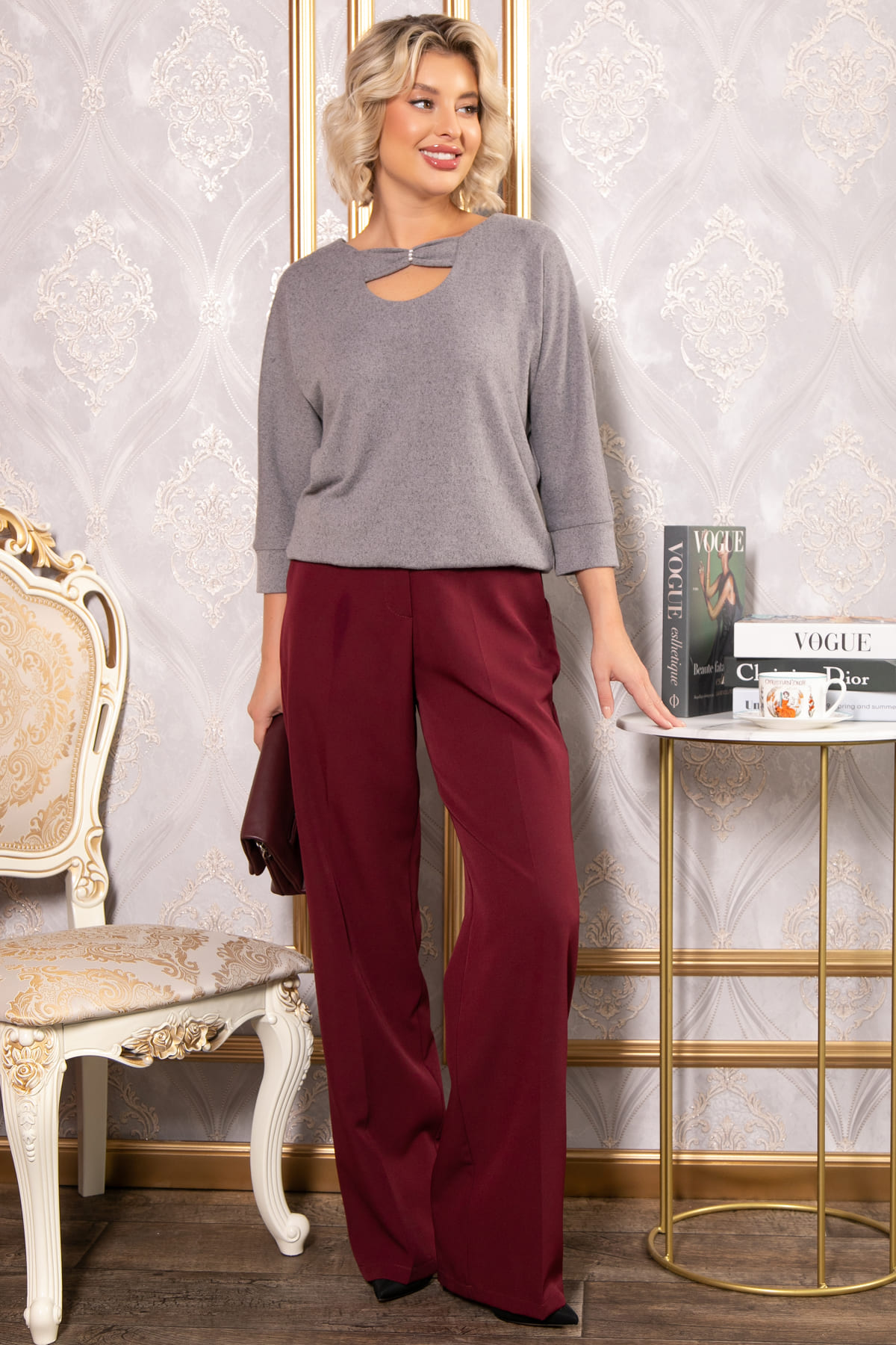 Джемпер трикотажный Сайрис (светло-серый) Б14790-50М