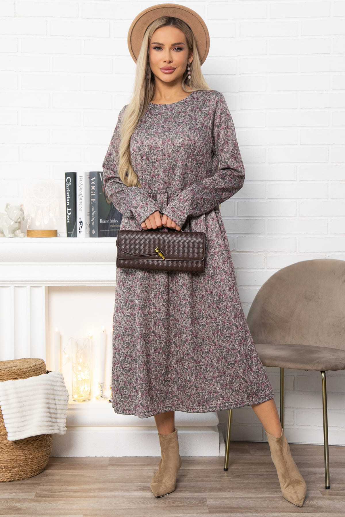 Платье Андреа (коричневое) П14852-25М