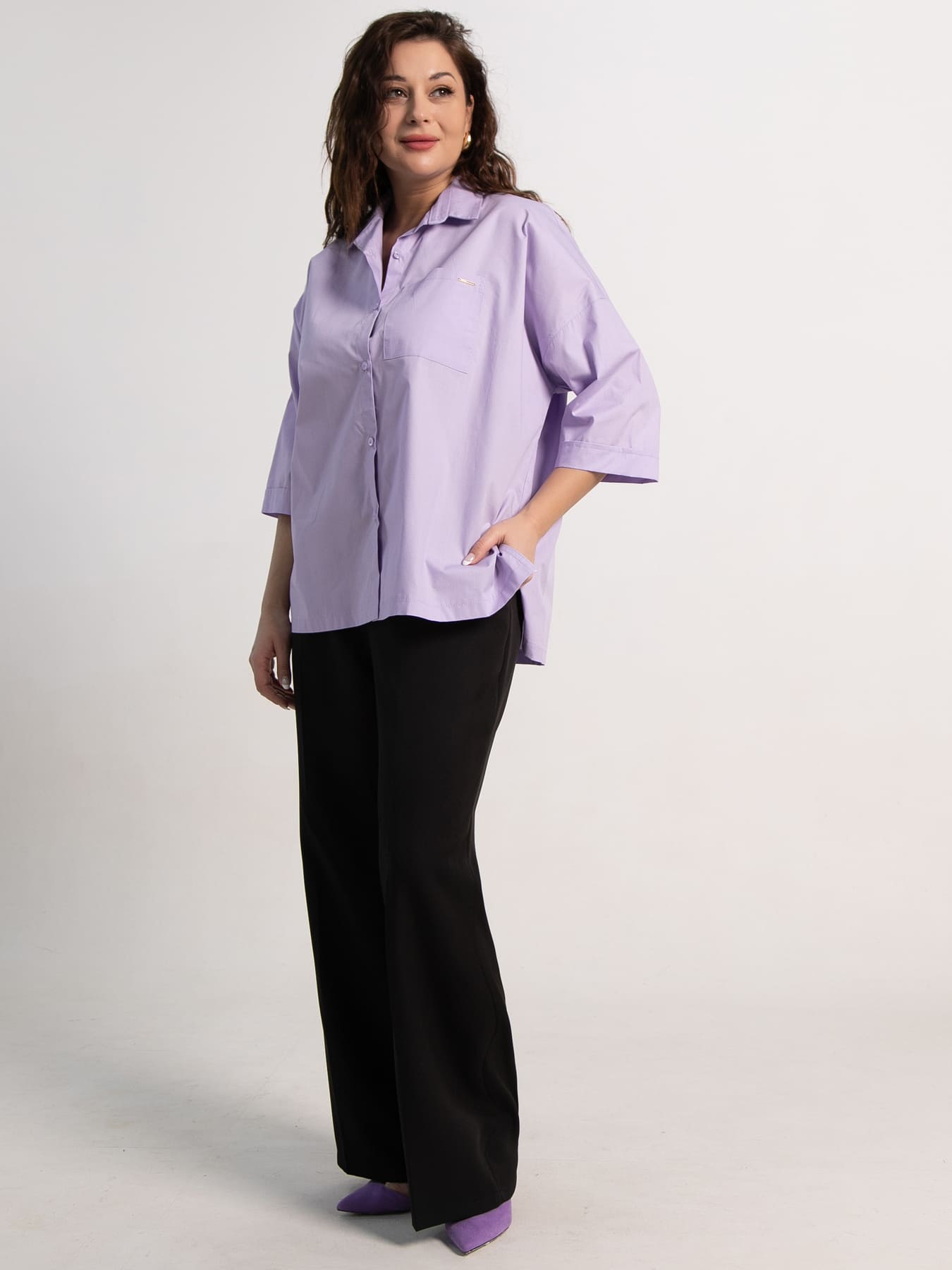 Рубашка Восход (светло-сиреневая) Б15233-24М