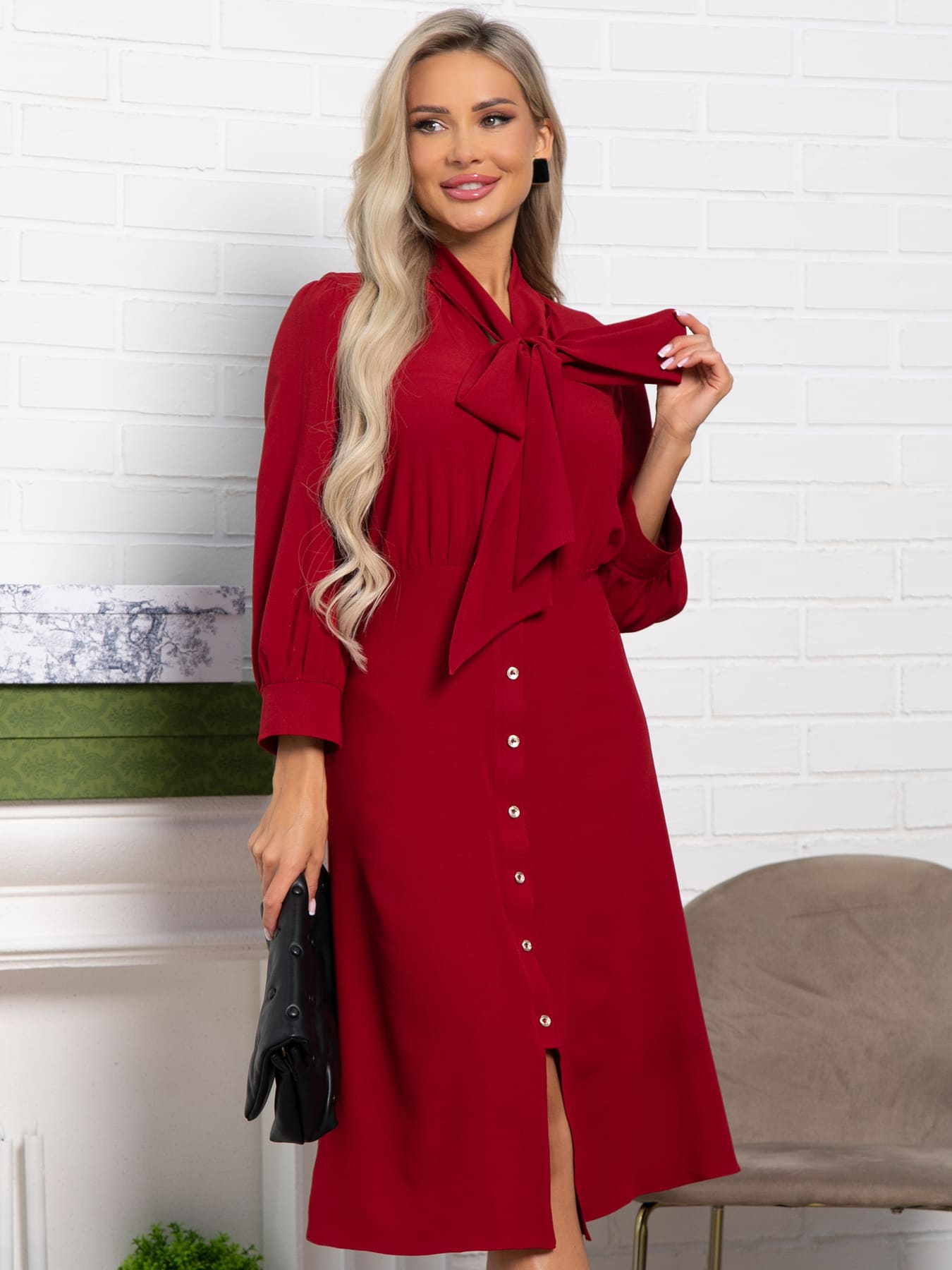 Платье Берта (красное) П15494-34М