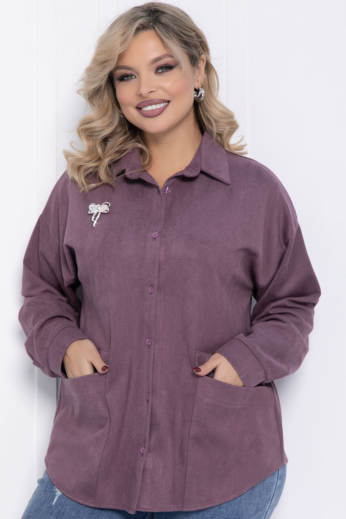 Рубашка Милолика  (сливовый) Б15440-18М