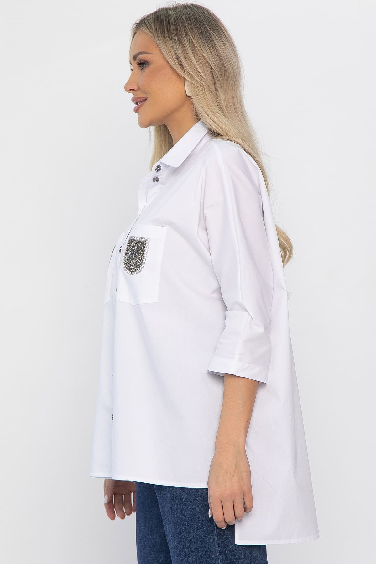 Рубашка хлопковая Аристократка НЬЮ (белая) Б14483-10М