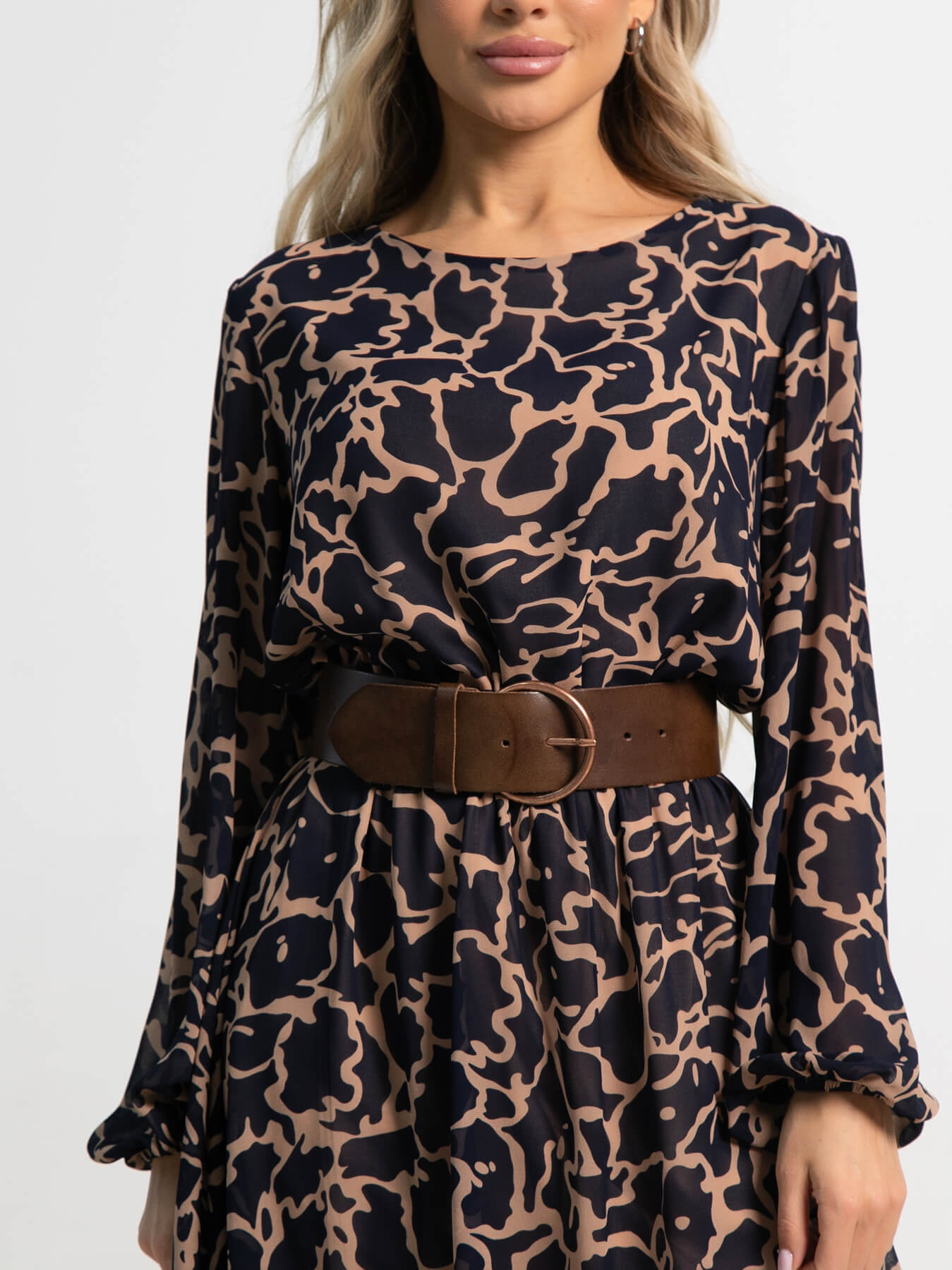 Платье Идиллия (сине-бежевое) П15379-16М