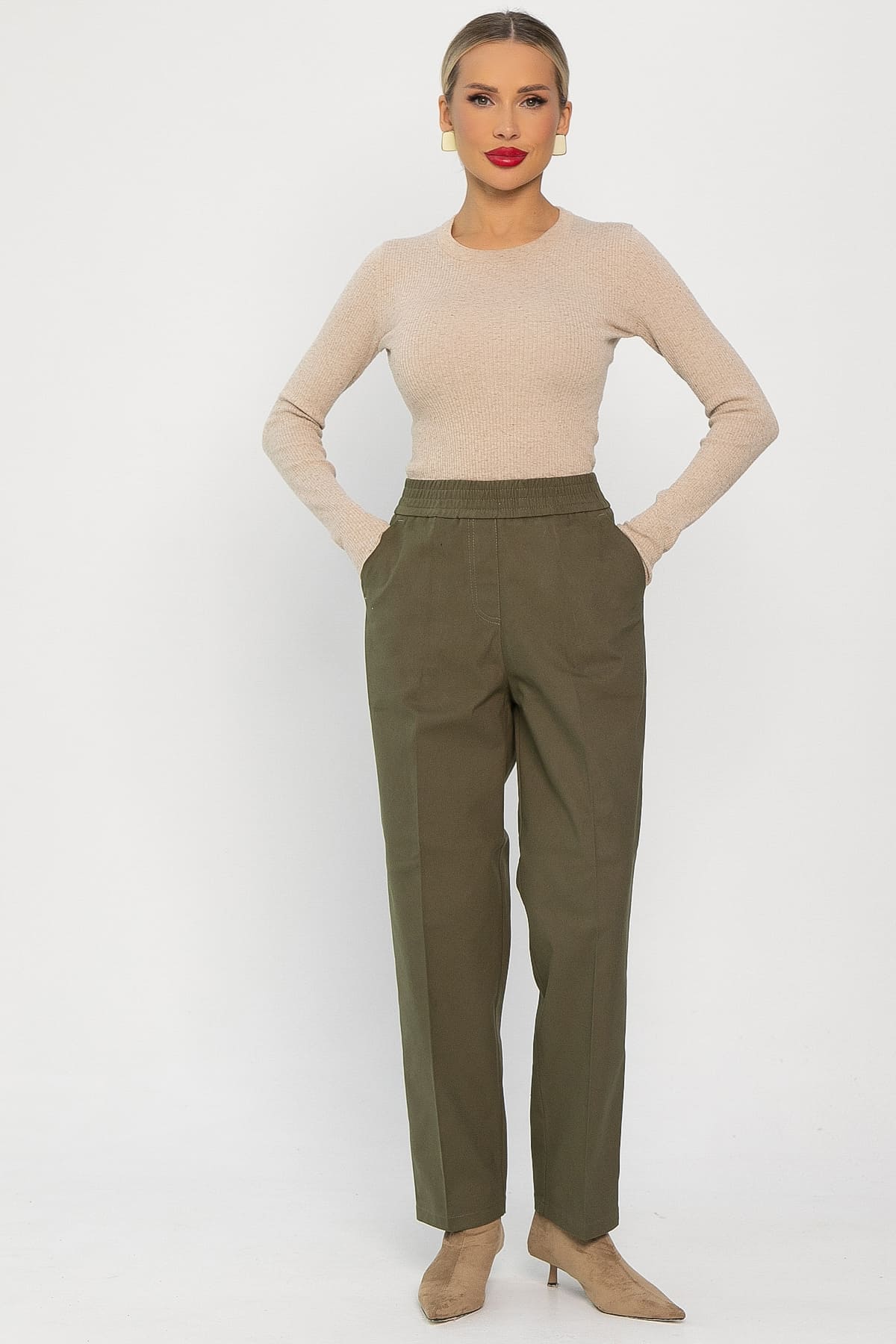 Брюки на резинке Спринт (хаки) Б14260-18М