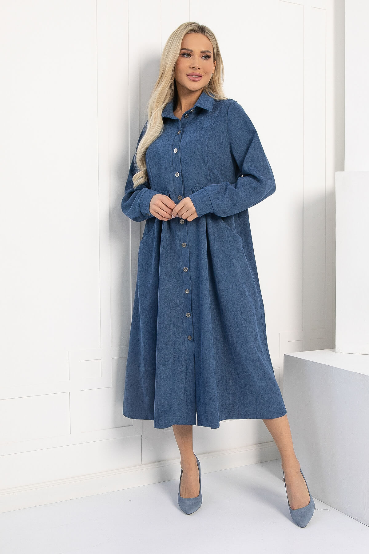 Платье Сабина (синее) П12657-4