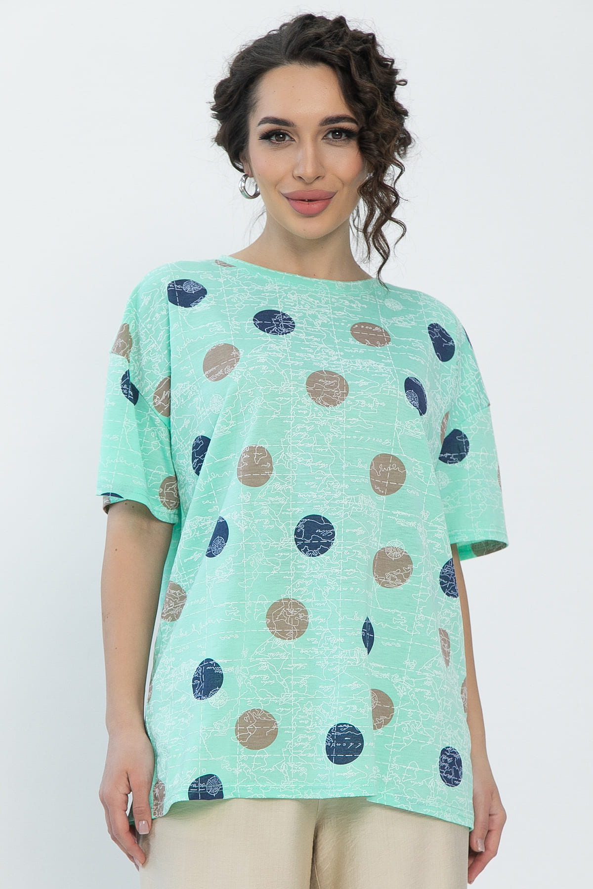 Блуза Тори (зеленая) Б13520-20М