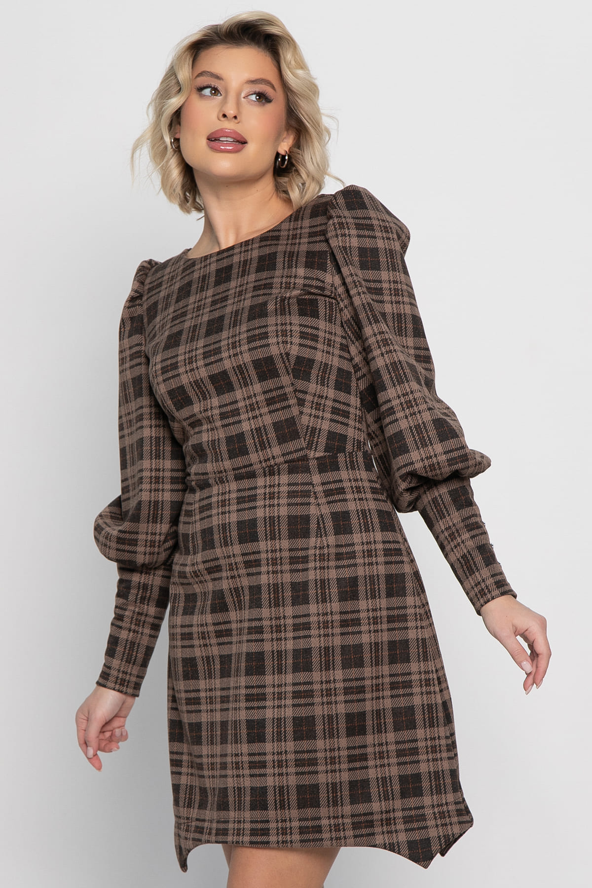 Платье Фелиция (коричневое) П14988-45М