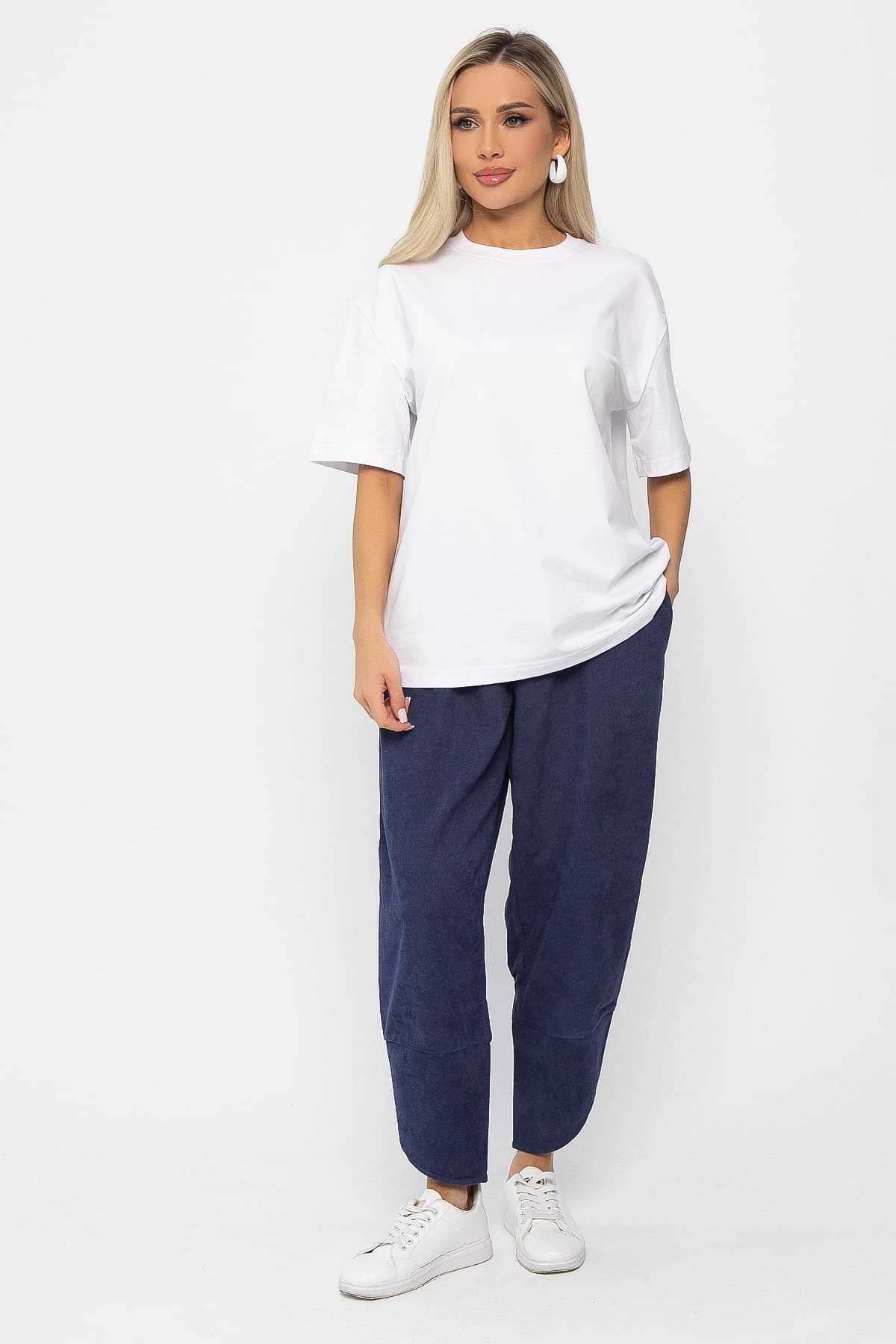 Брюки бохо (синие) Б10269