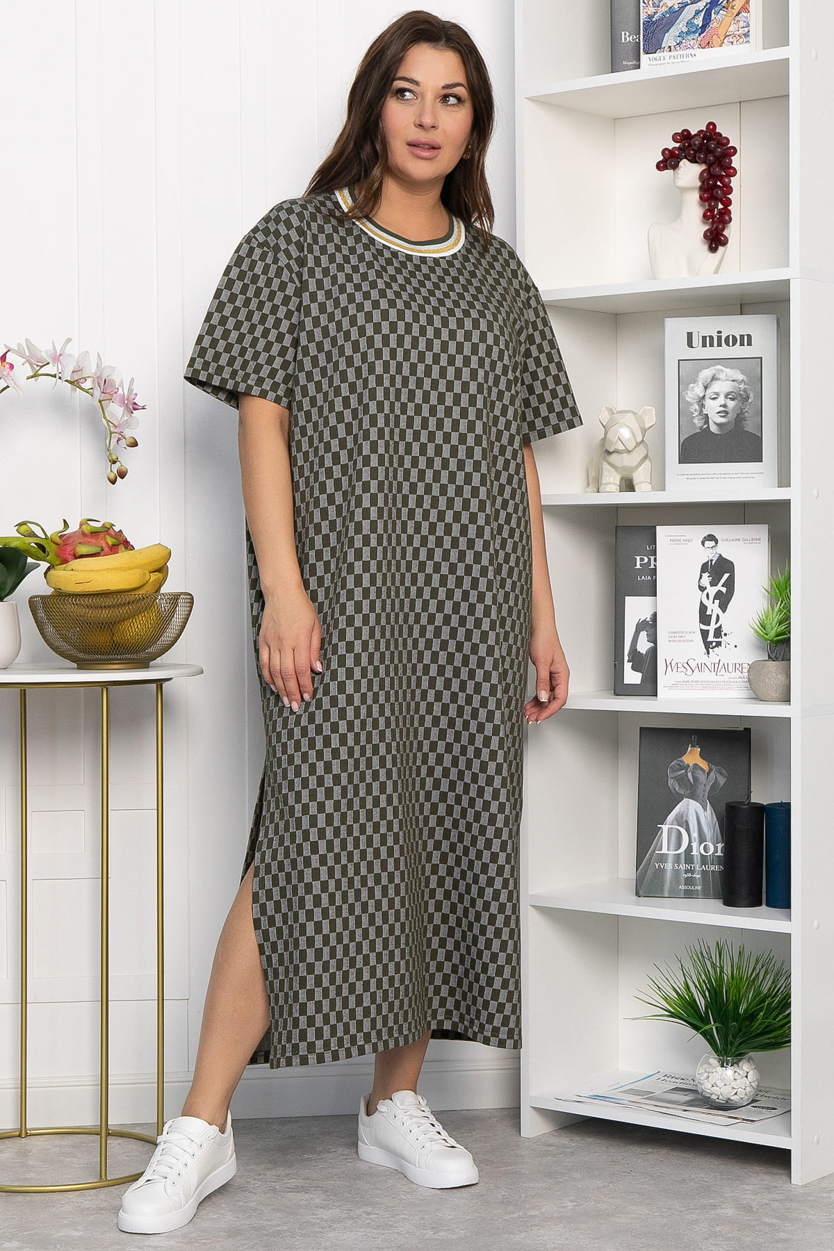 Платье Ривьера (хаки) П13867-1М