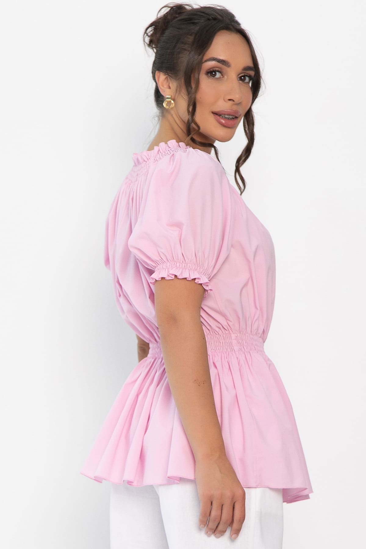 Блуза Летняя идиллия (зефирно-розовая) Б13912-47М