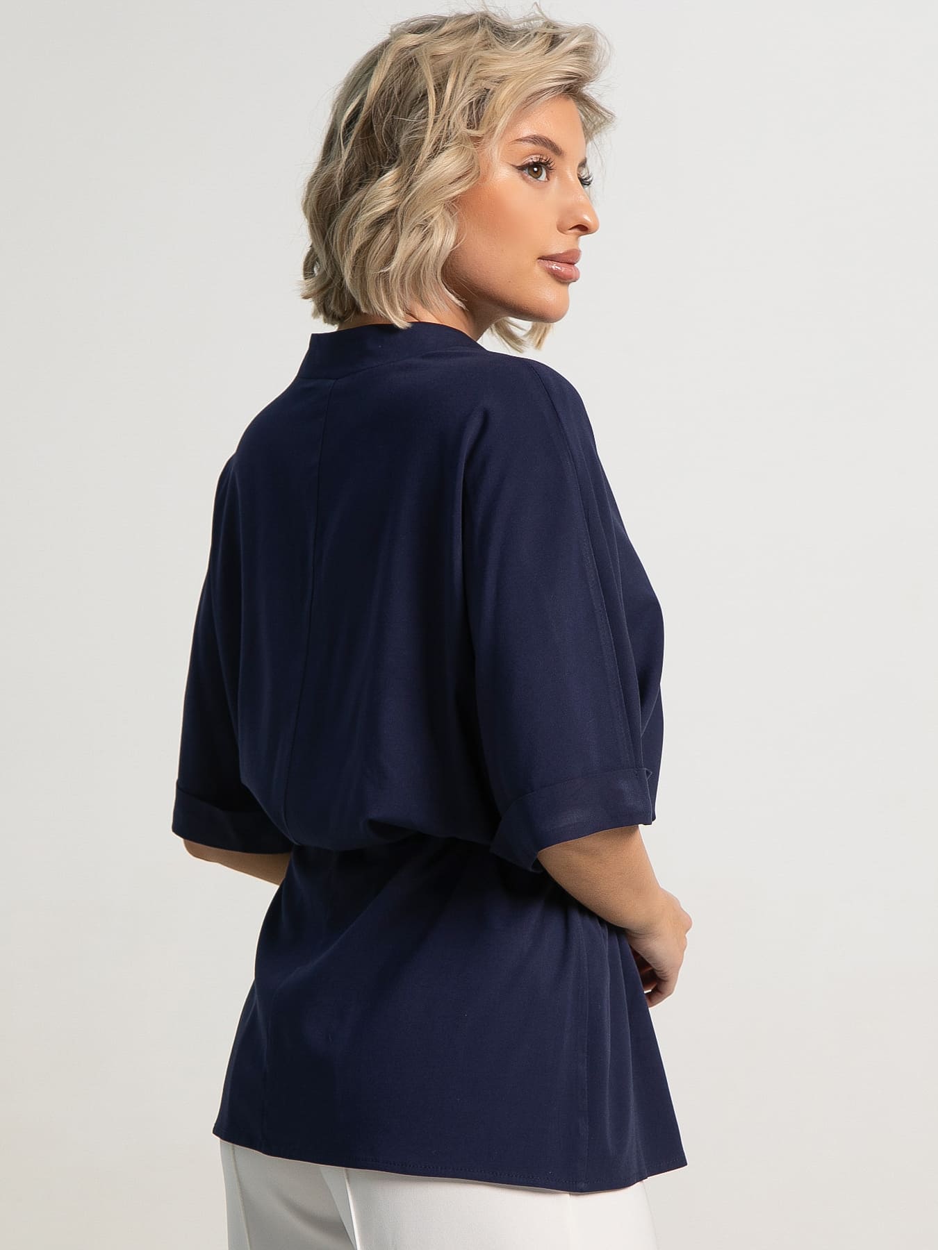 Блуза Мариша НЬЮ (синяя) Б15532-30М
