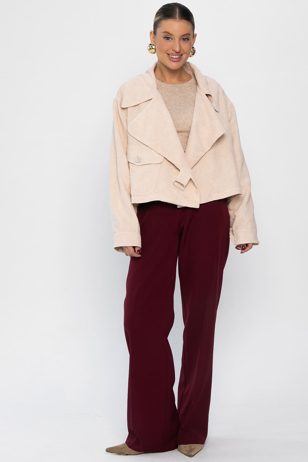 Жакет укороченный Динара (бежевый) Б14326-39М