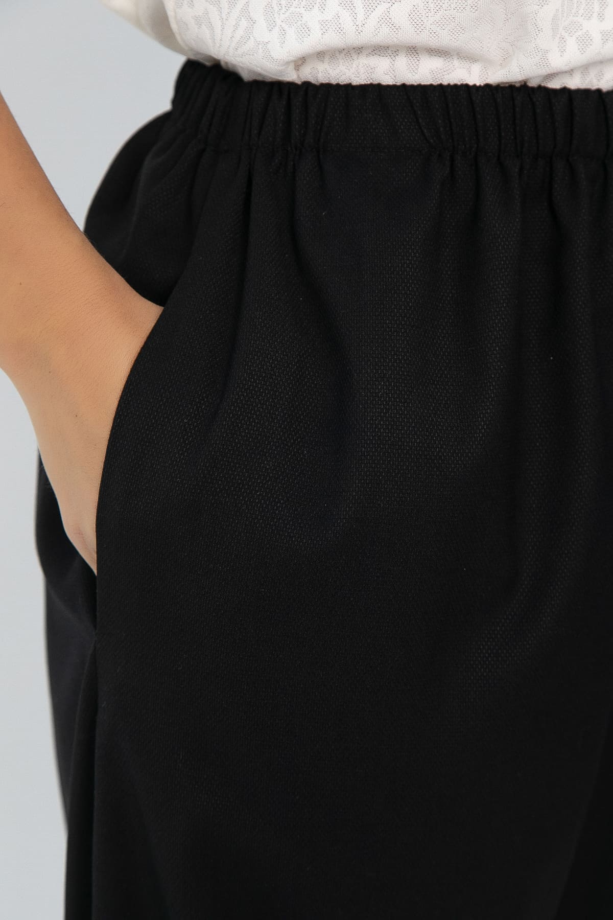 Брюки бохо (черные) Б8566