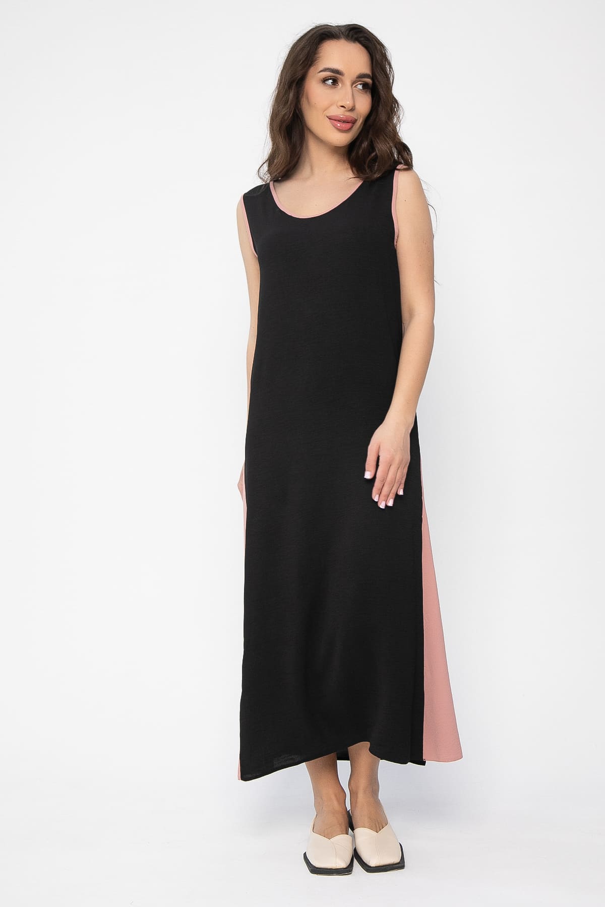 Сарафан Новый сезон (черно-розовый) П13630-10М