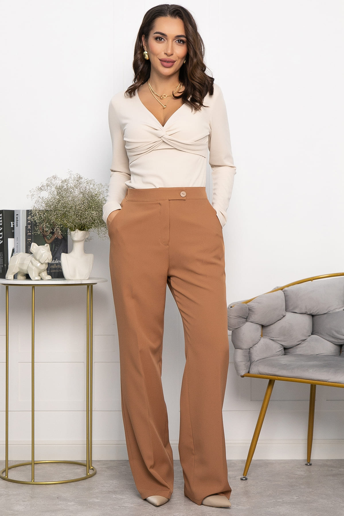 Блуза Бетти (бежевая) Б14173-5М