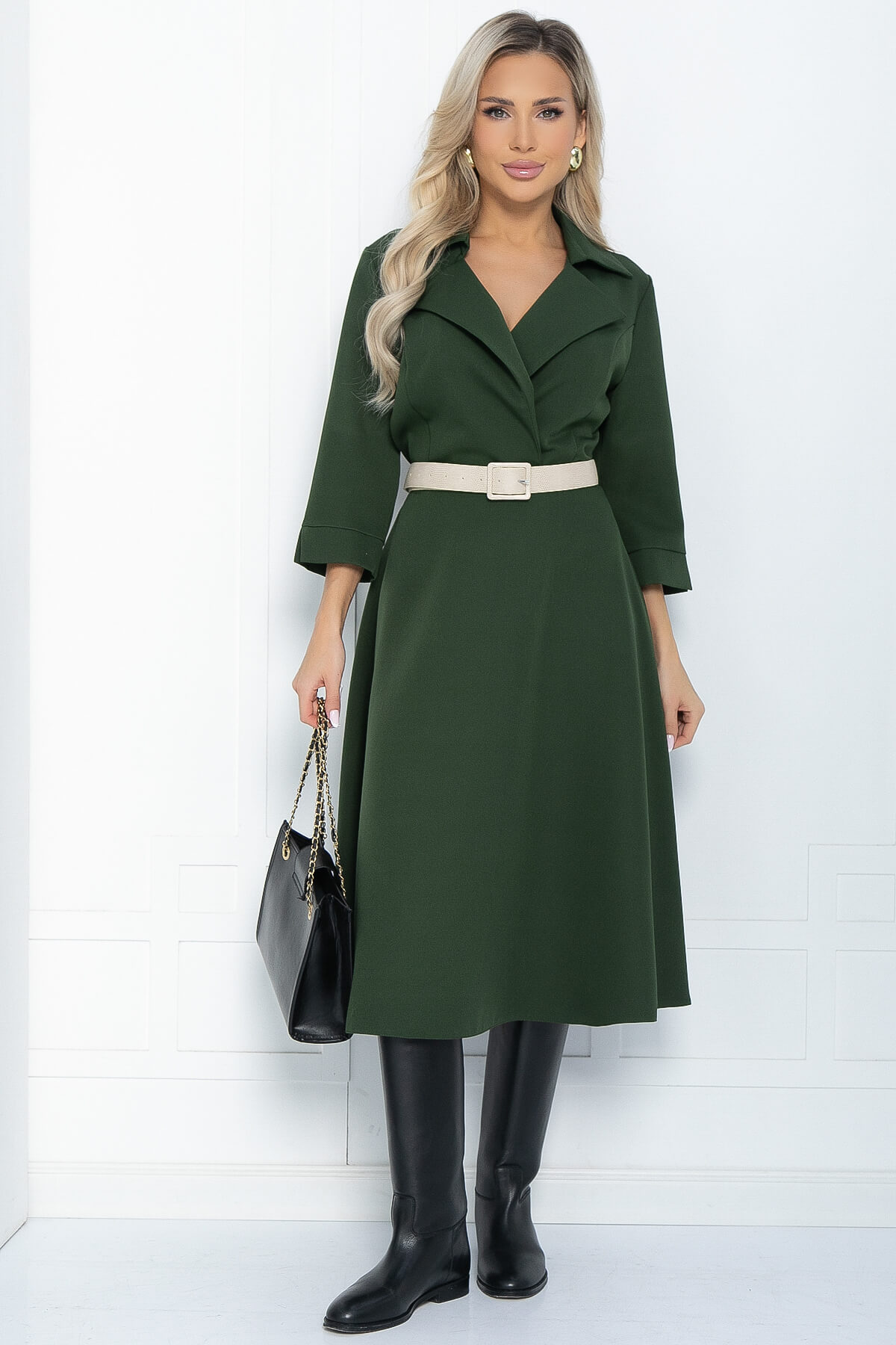 Платье Лесли (хаки) П12093