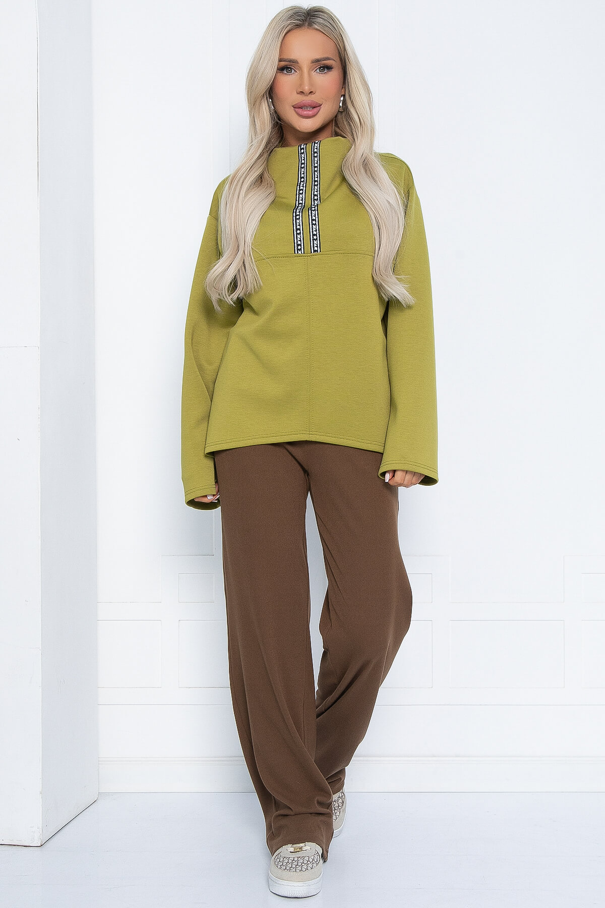 Свитшот Сати (лайм) Б12552-7