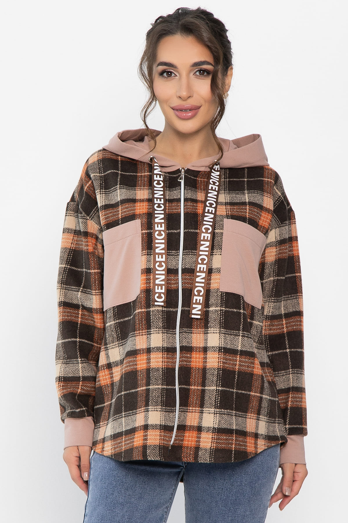 Рубашка Больше чем стиль НЬЮ (коричневая)  Б13907-50М