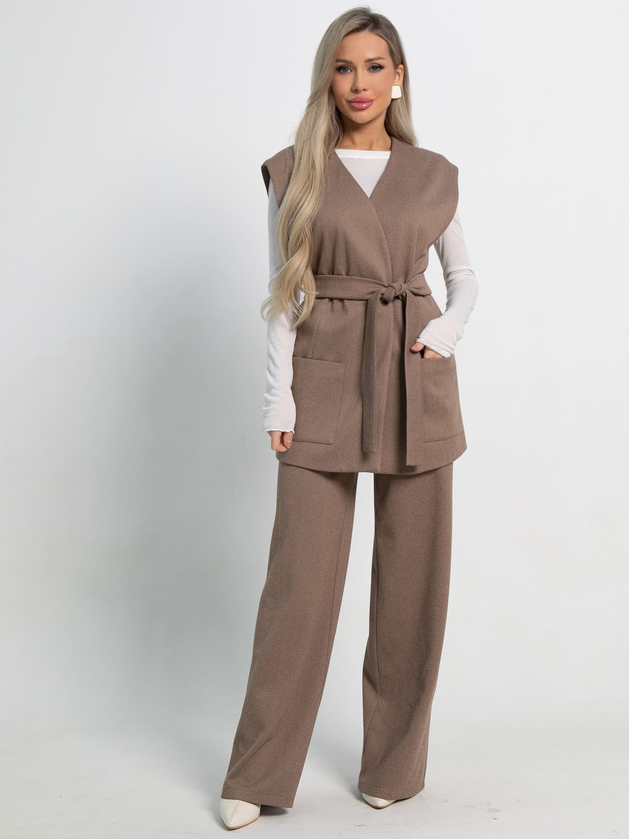 Жилет Заверши образ (бежевый) Б15145-16М